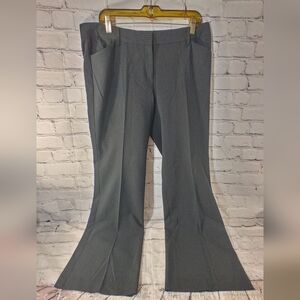 Express Editor Womens Blue Pinstripes Black Pants 12 Career Wide Leg
